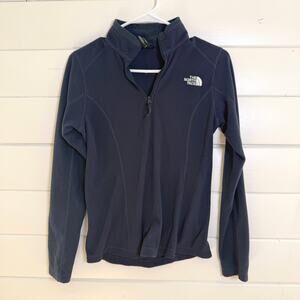 The North Face 1/4 Zip Sweater Womens XS Navy Blue Fleece Outdoor